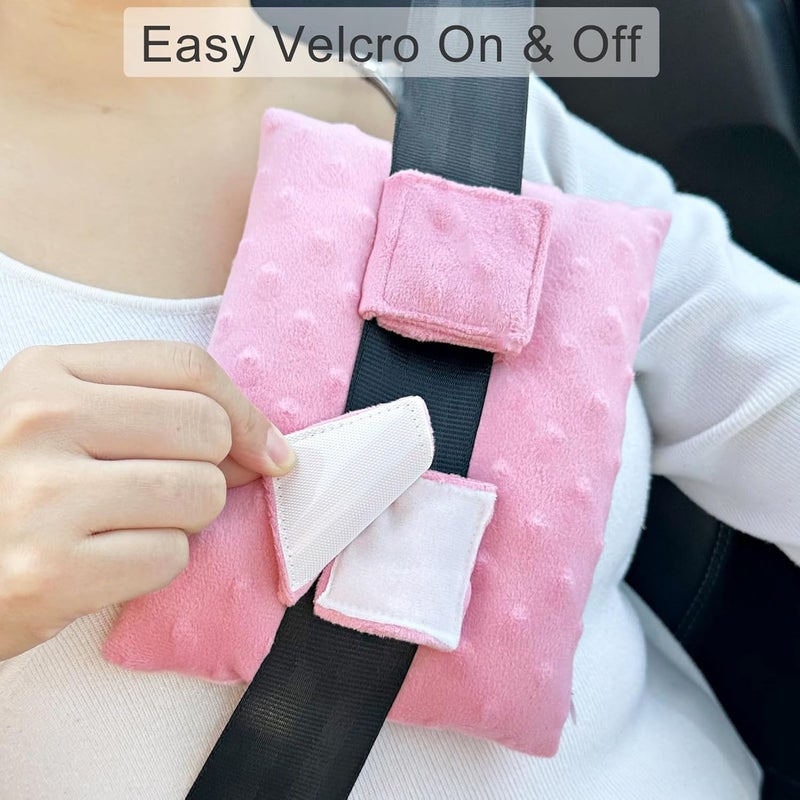 HapiPoppy Port Pillows Chemo Port Pillow for Seatbelt Chest Protector Chemo Patients Pacemaker Heart Surgery Recovery Support Cushion Gifts Women Minky Dot Coral - Image 2